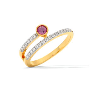 Scarlet Dazzle Gemstone Band